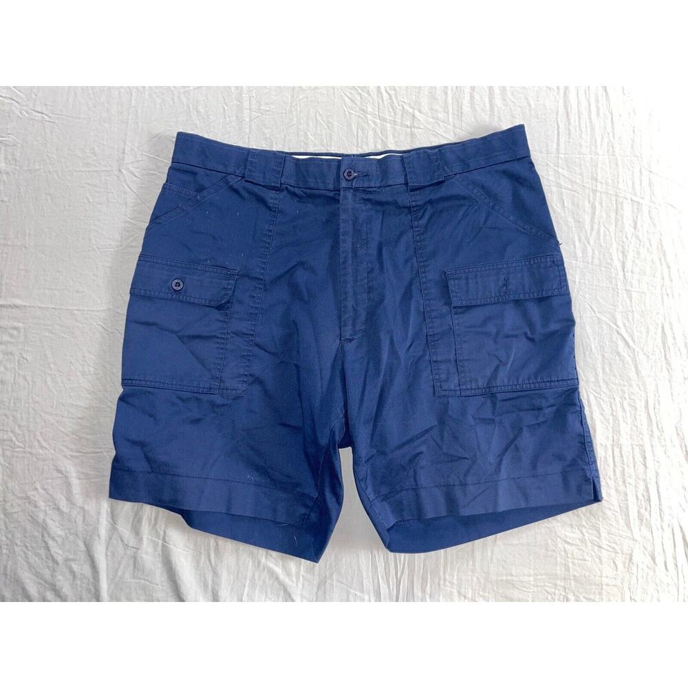 Sportif USA Vintage Lightweight Poly-Cotton Cargo Shorts. Blue, Men's 38. GUC!!